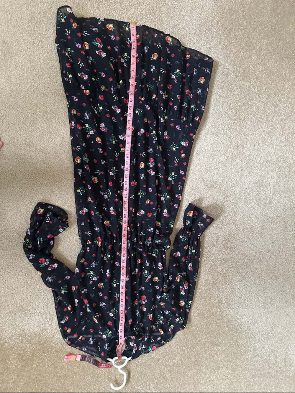 Floral Long Sleeve Black Maxi Dress. Never worn! - Picture 5 of 5